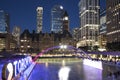 Beautiful view of The Toronto Sign is an illuminated three-dimensional sign in Nathan Phillips Square in Toronto Royalty Free Stock Photo