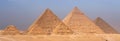 Beautiful view towards the three Pyramids of Giza Egypt