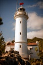 beautiful view of tower of the Gelidonya lighthouse in Turkey