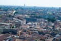 Beautiful view from the tower lamberti of Verona with the background the Arena of Verona