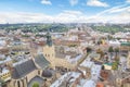 Beautiful view of the Town Hall Tower, Adam Mickiewicz Square and the historical center of Lviv, Ukraine