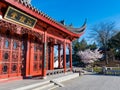 Beautiful view of a traditional chinese pavilion in Montreal