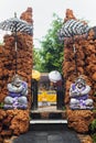 Beautiful view of traditional hindu temple in balinese village Royalty Free Stock Photo