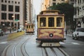 San Francisco Cable Cars on California Street, California, USA