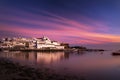 Beautiful view of the traditional village of Ferragudo in Lagoa, Algarve, at sunset Royalty Free Stock Photo