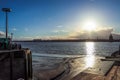 Beautiful view of a tranquil lake in Liverpool on a sunny day