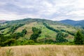 Beautiful view of a Transylvanian mountain landscape and village