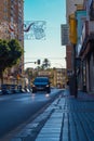 Beautiful view of trees through the streets of Malaga Royalty Free Stock Photo