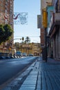 Beautiful view of trees through the streets of Malaga Royalty Free Stock Photo