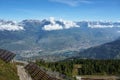 Beautiful view of trekking trial in Nendaz, Switzerland Royalty Free Stock Photo