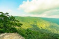 Beautiful view of tropical rainforest at Pha Diao Dai cliffs of Khao Yai national park in Thailand. World heritage.