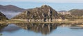 Beautiful view of Turano lake, Lazio Royalty Free Stock Photo