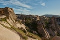 Beautiful view of the Uchisar from the castle, Cappadocia