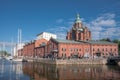 Beautiful view of the Uspenski Cathedral in Helsinki, Finland