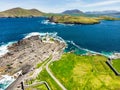 Beautiful view of Valentia Island Lighthouse at Cromwell Point. Locations worth visiting on the Wild Atlantic Way. Royalty Free Stock Photo