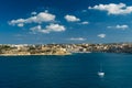 A Beautiful View of the Valetta Harbor in Late Summer Royalty Free Stock Photo