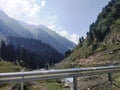 Beautiful view of the valley and Sheshnag river in Chandanwari