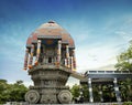 Beautiful view of valluvar kottam,auditorium, monument in chennai, tamil nadu, india. the monument is 39 meter high 128 feet sto