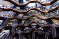 Beautiful view of the Vessel Hudson Yards Redevelopment Project from inside in Manhattan, New York