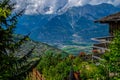 Beautiful view of Veysonnaz in Valais, Switzerland