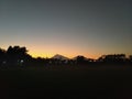 beautiful view of the volcano just before sunrise Royalty Free Stock Photo