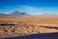 A beautiful view on the volcano licancabur near San Pedro de Atacama, Atacama Desert, Chile Royalty Free Stock Photo