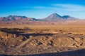 A beautiful view on the volcano licancabur near San Pedro de Atacama, Atacama Desert, Chile Royalty Free Stock Photo