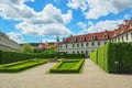 A beautiful view of Wallenstein Garden Valdstejnska Zahrada, Prague, Czech Republic. Royalty Free Stock Photo