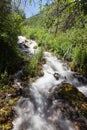 Beautiful view of water falling at Cascade Springs National Park Royalty Free Stock Photo