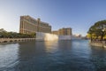 Beautiful view of water fountains of Bellagio hotel. Las Vegas, Nevada, Royalty Free Stock Photo