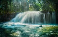 Waterfall at Phnom Kulen National Park. Cambodia Royalty Free Stock Photo