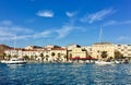 A beautiful view of the waterfront in downtown Zadar, Croatia. Royalty Free Stock Photo