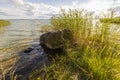 Beautiful view of waves Baltic Sea breaking against the stones. Gorgeous nature landscape view. Royalty Free Stock Photo