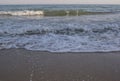 Beautiful view and waves on the beach in Varna