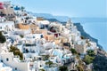 Beautiful view of the White City on the island of Santorini in G