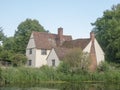 Beautiful view of Willy Lott`s House Cottage at flatford mill su Royalty Free Stock Photo