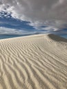 Beautiful view of the wind-swept sand dunes in the desert in New Mexico - perfect for background Royalty Free Stock Photo