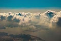 Beautiful view from the window of an airplane during the flight. This is a great time to think about existence, purpose