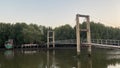 beautiful view, wooden bridge, travel walkway, see the new system, mangrove trees, mangrove forest, seaside, Royalty Free Stock Photo