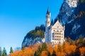 Beautiful view of world-famous Neuschwanstein Castle, southwest Bavaria, Germany Royalty Free Stock Photo