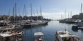 Beautiful view of yachts and fishing boats in Zea Marina, Piraeus, Athens - Greece Royalty Free Stock Photo