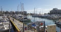 Beautiful view of yachts and fishing boats in Zea Marina, Piraeus, Athens - Greece Royalty Free Stock Photo