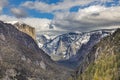 Beautiful view in Yosemite valley with half dome and el capitan