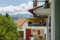 Beautiful viewpoint of antique representation of colonial colombian town