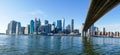 Beautiful viewpoint of Manhattan, Brooklyn Bridge Park. Royalty Free Stock Photo