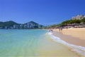 Promenade and beach in Dadonghai bay in Sanya, Hainan Royalty Free Stock Photo