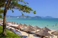 Promenade and beach in Dadonghai bay in Sanya, Hainan Royalty Free Stock Photo