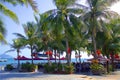 Promenade and beach in Dadonghai bay in Sanya, Hainan Royalty Free Stock Photo