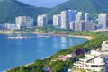 Promenade and beach in Dadonghai bay in Sanya, Hainan Royalty Free Stock Photo