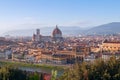 Beautiful views of Florence cityscape in the background Cathedral Santa Maria del Fiore Royalty Free Stock Photo